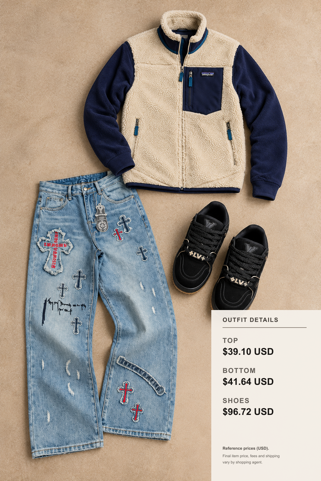 Patagonia Fleece Three Winter Layering Looks outfit 2 editorial flat lay for fashionreps