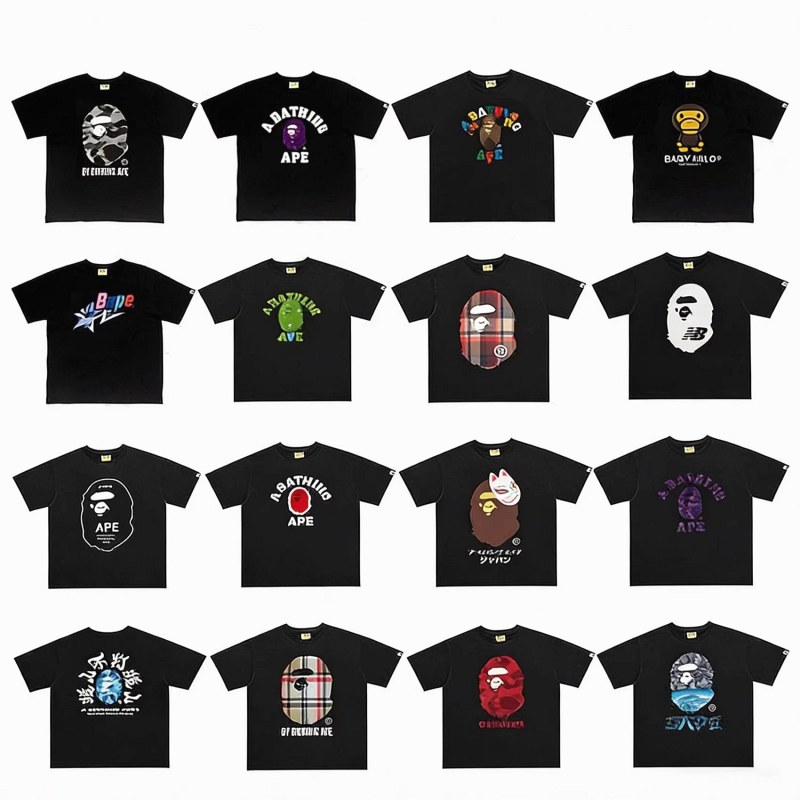 Bape Classic Monkey Print T-Shirt Collection Review: The Print Up Close, the Boxy Cut on a Normal Build, and the QC Photos to Request