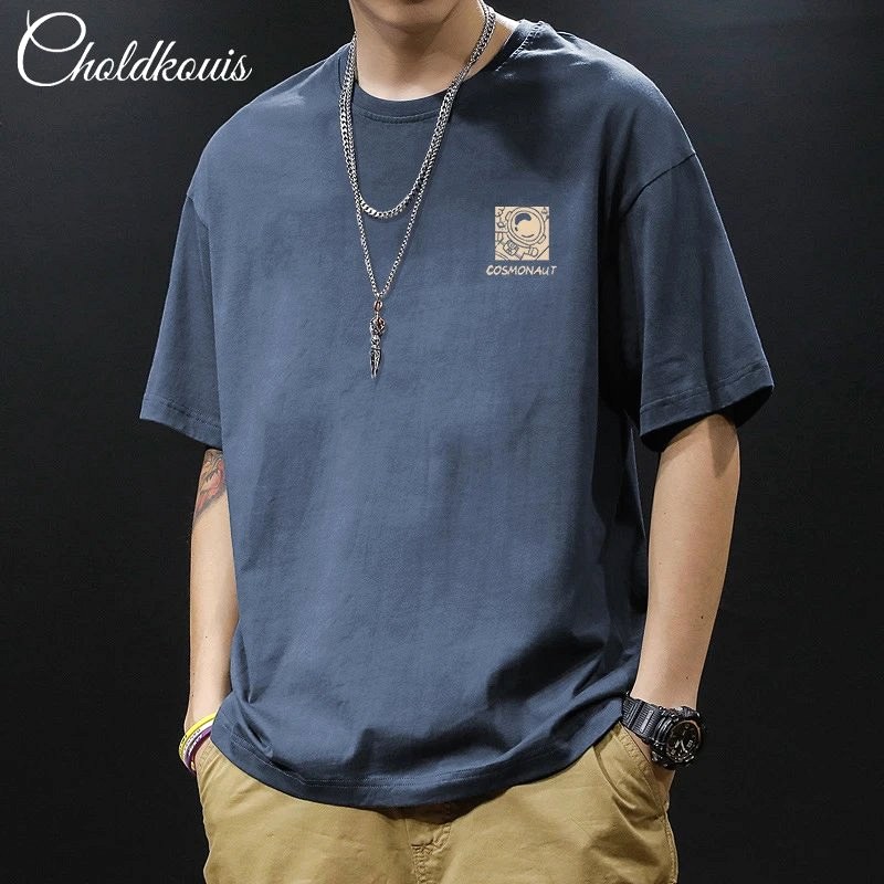 Foreign Trade Blue T-Shirt in Casual Streetwear Style Review: Tested Cotton, Drop Shoulders and $5.97